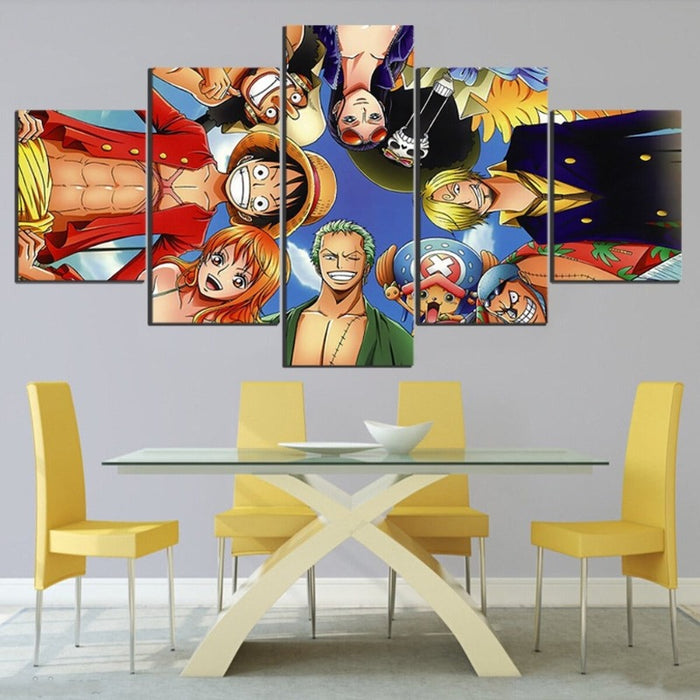 5 Pcs "Animation Luffy Straw Hat Pirates" - Wall Art Modular Pictures Posters