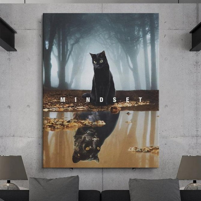 Cat Reflection-Canvas Wall Art Painting