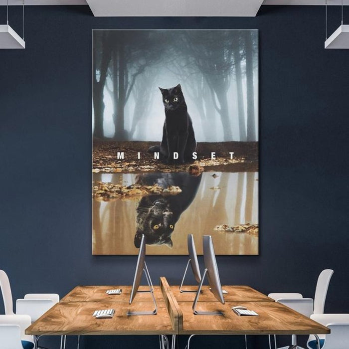 Cat Reflection-Canvas Wall Art Painting