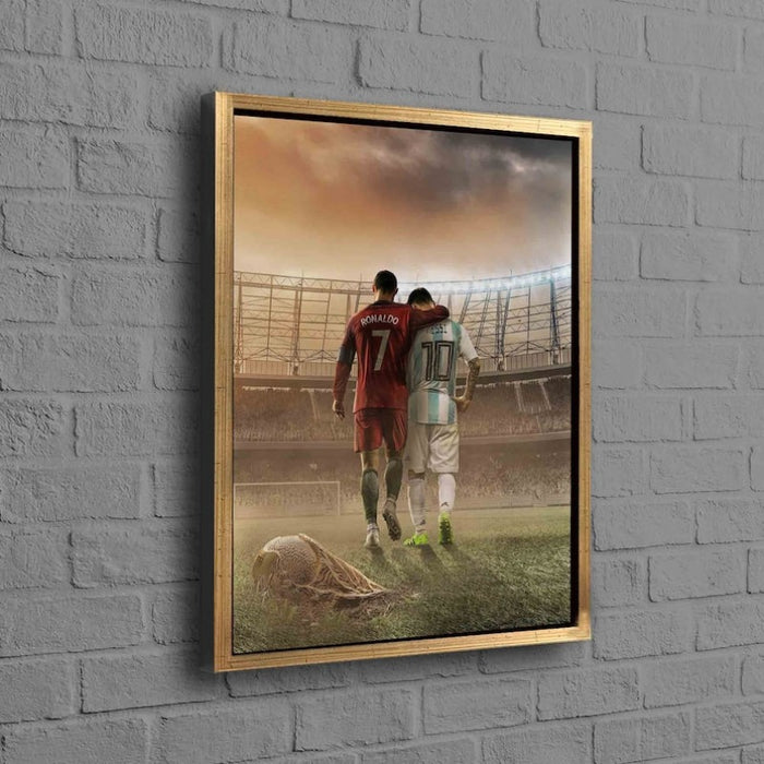 Messi Cristiano Ronaldo Printed Wall Decor