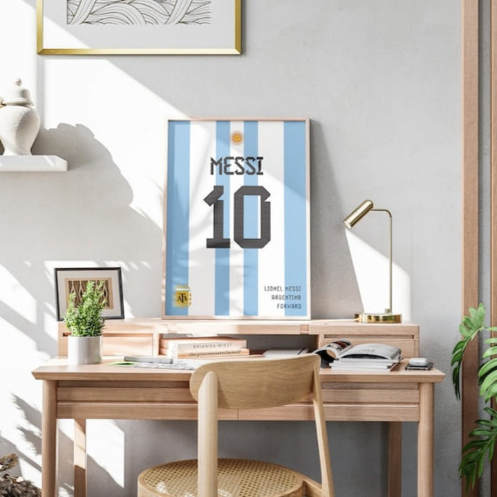 Lionel Messi Jersey Art Frame
