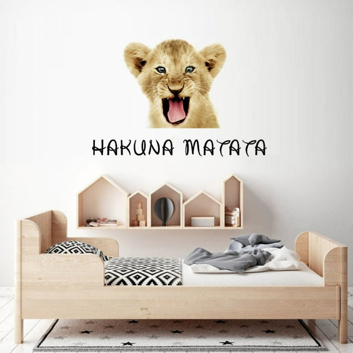 Cute African Safari Lion - Removable Wall Decal
