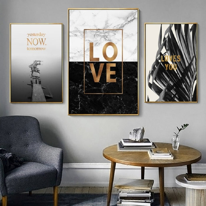 Modern Cool Love Quotes - Canvas Wall Art Painting