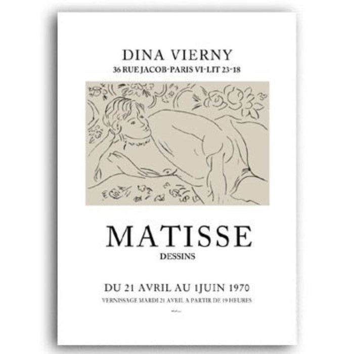 Vintage Abstract Matisse Retro Line Figure Europe Oil