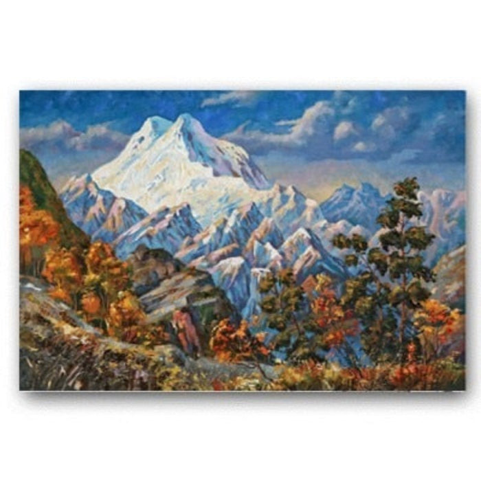 Mountain Autumn Landscape In Bright Tones - Canvas Wall Art Painting