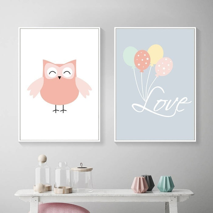 Love Owl - Canvas Wall Art Painting