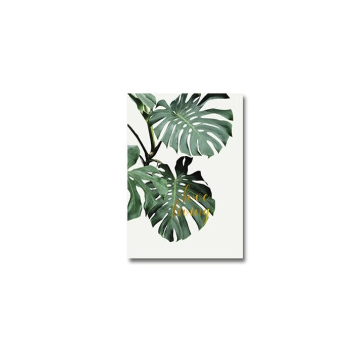 Green Turtle Leaves - Canvas Wall Art Painting