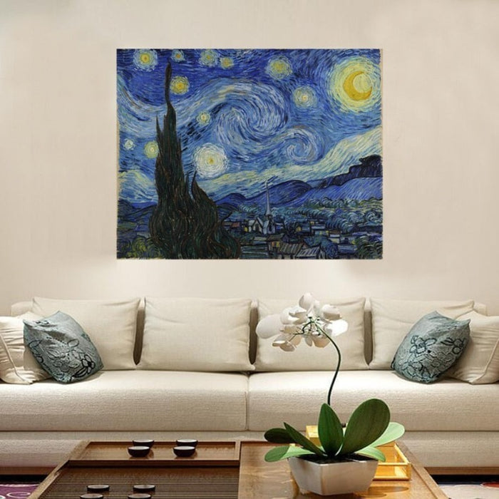 Van Gogh Classical Abstract Canvas Painting Starry Night