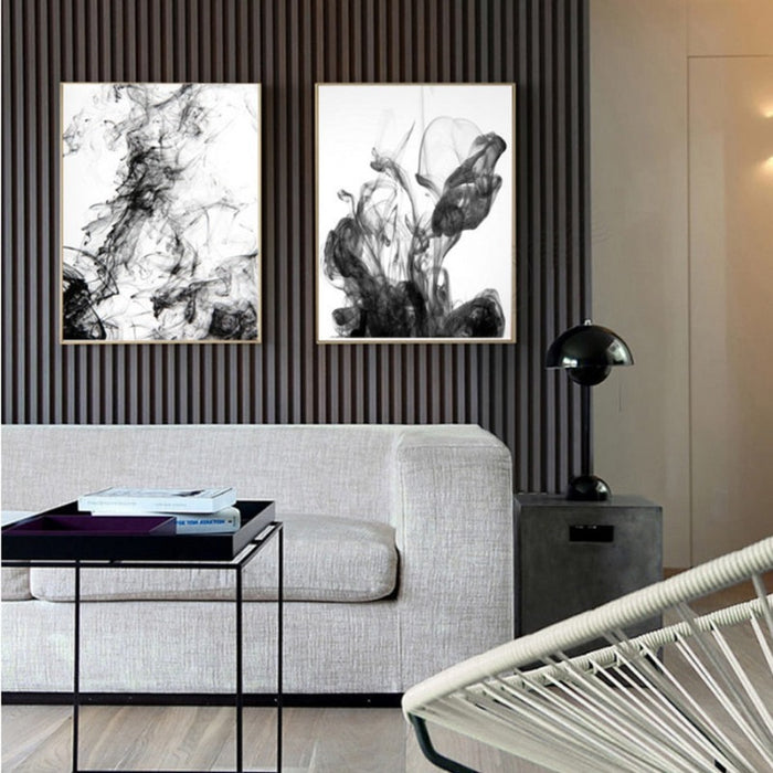 Dynamic Ink Stokes - Canvas Wall Art Painting