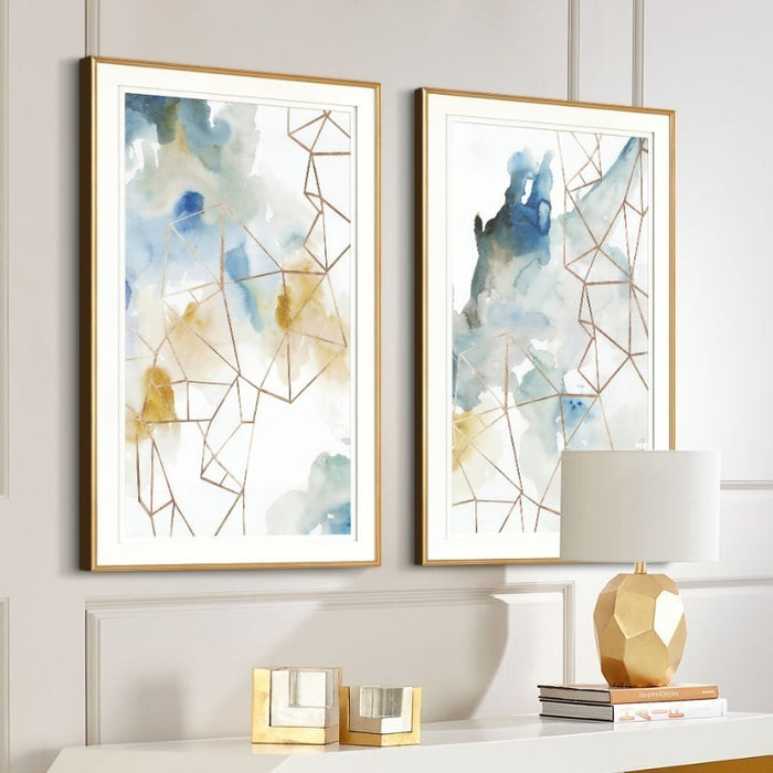 Abstract Watercolor Geometric Pattern - Canvas Wall Art Painting