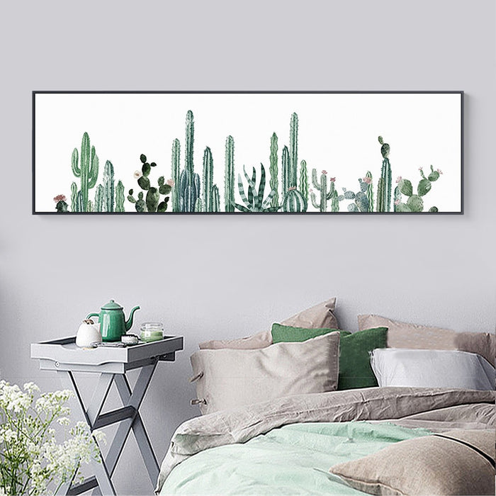 Nordic Cactus Flower Poster Plant - Canvas Wall Art Painting