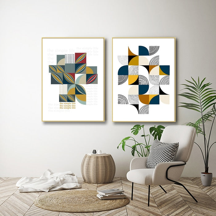 Puzzle Patterns Of Life - Canvas Wall Art Painting