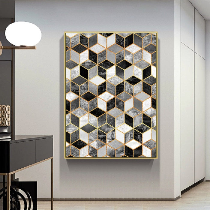 Geometric Marble - Canvas Wall Art Painting