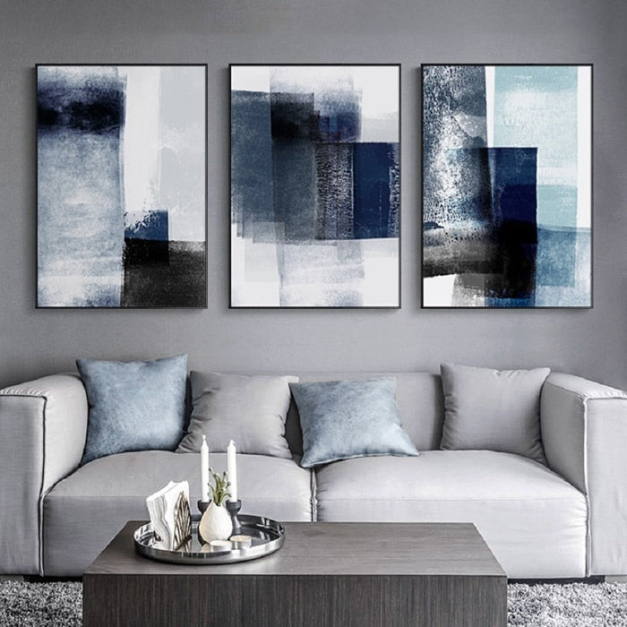 Abstract Watercolor Impressions - Canvas Wall Art Painting