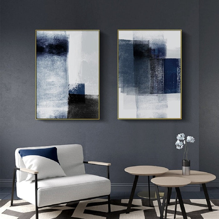 Abstract Watercolor Impressions - Canvas Wall Art Painting