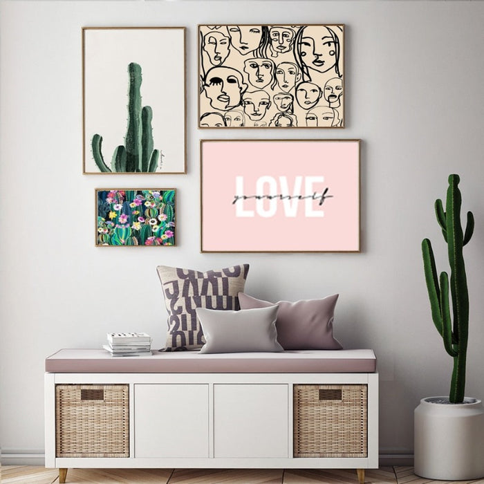 Beautiful Abstract Love-Yourself - Canvas Wall Art Painting