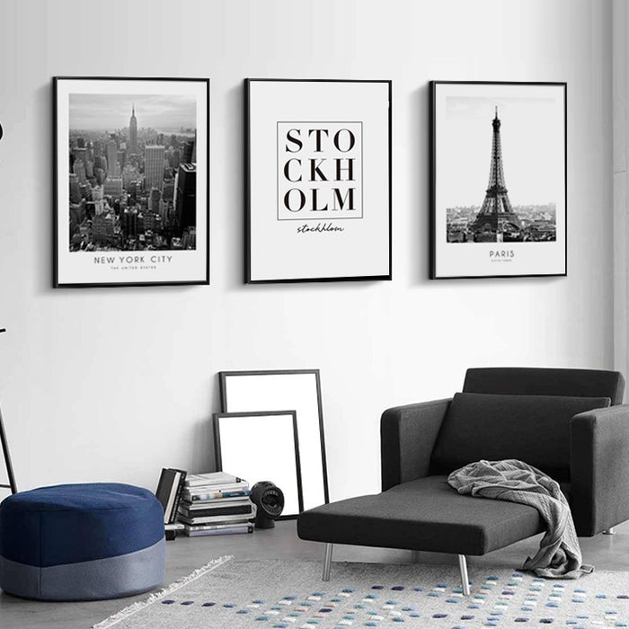 Eiffel Tower City - Canvas Wall Art Painting