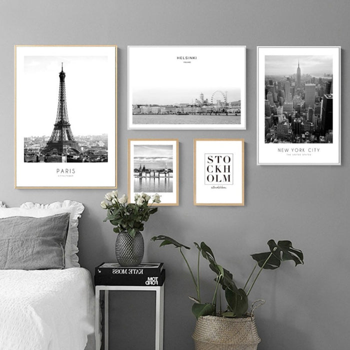 Eiffel Tower City - Canvas Wall Art Painting