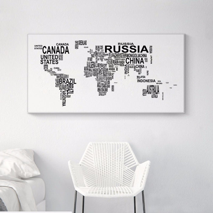 World Map - Canvas Wall Art Painting