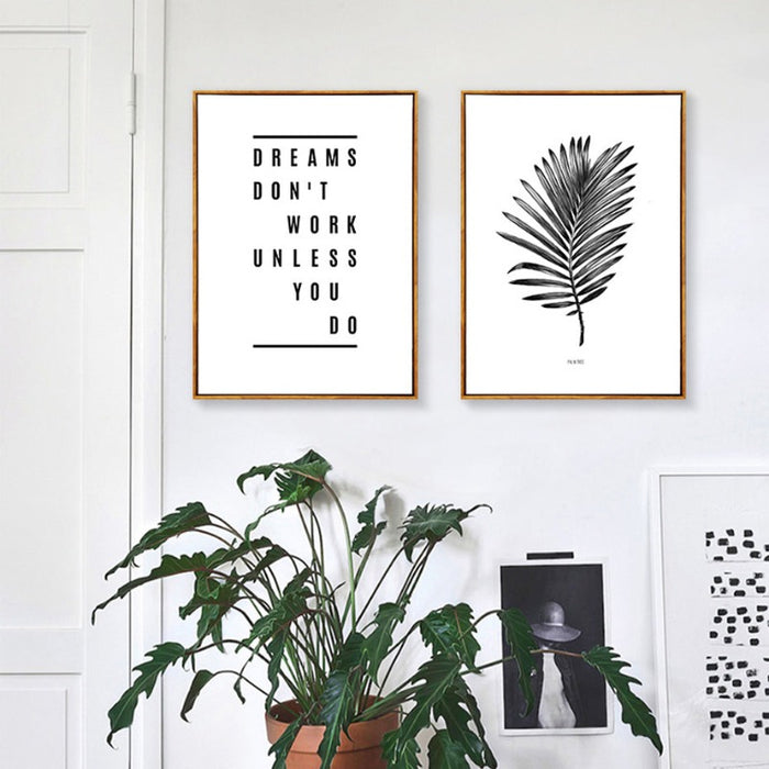 Nordic Scandinavia Palm Leaves Plants Dreams Quote