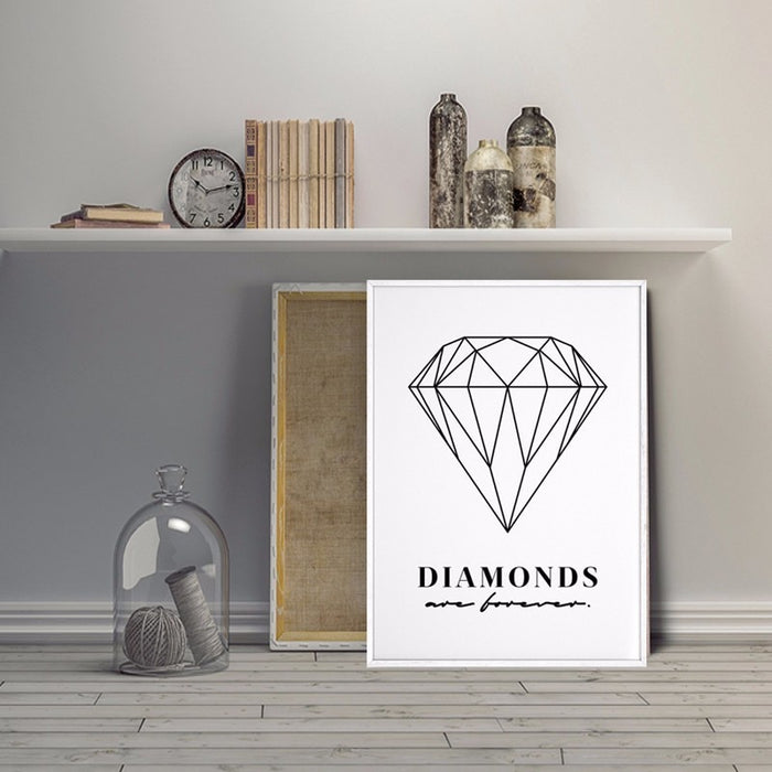 Diamonds Are Forever - Canvas Wall Art Painting