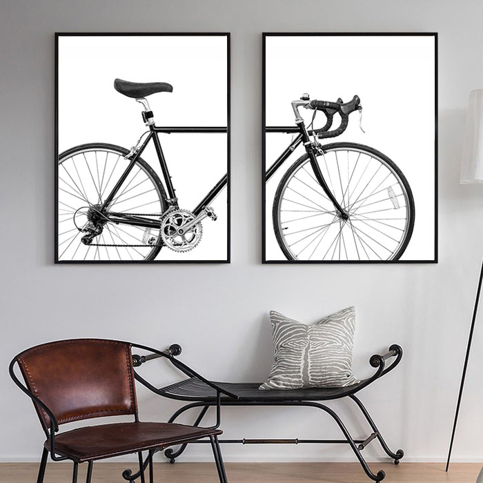 Minimalist Bike Print - Canvas Wall Art Painting