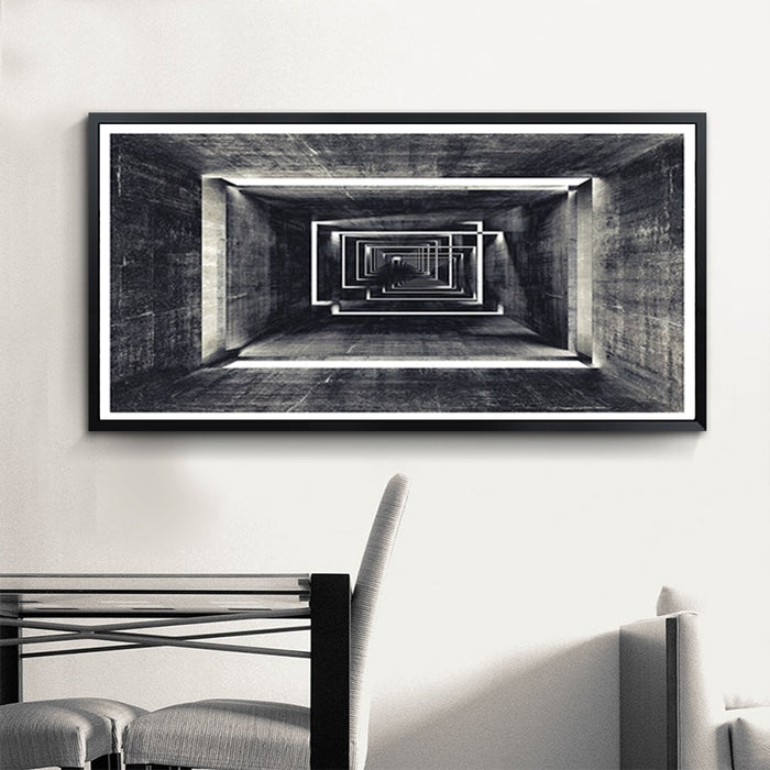 Retro Abstract Geometric - Canvas Wall Art Painting