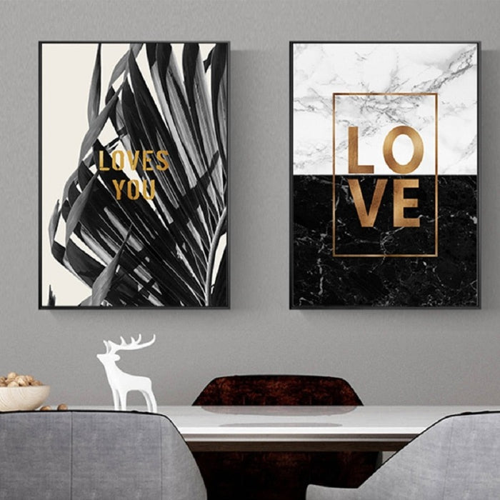 Modern Cool Love Quotes - Canvas Wall Art Painting