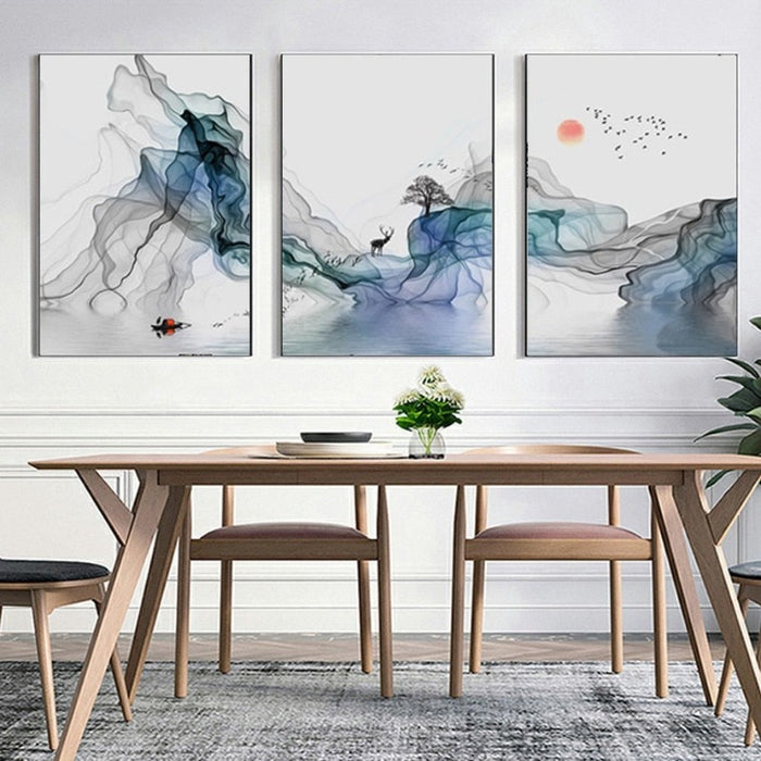 Abstract Sunrise - Canvas Wall Art Painting