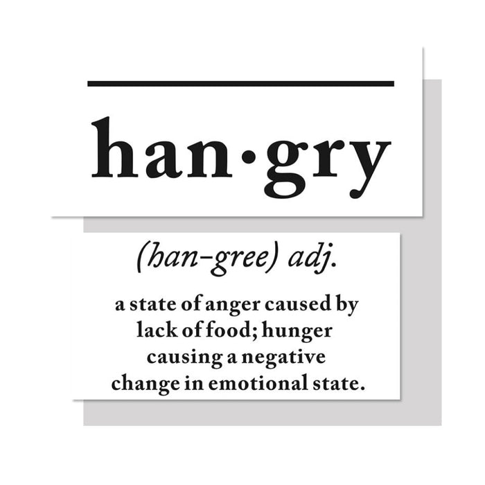 Scandinavian Hangry Definition Letters - Canvas Wall Art Painting