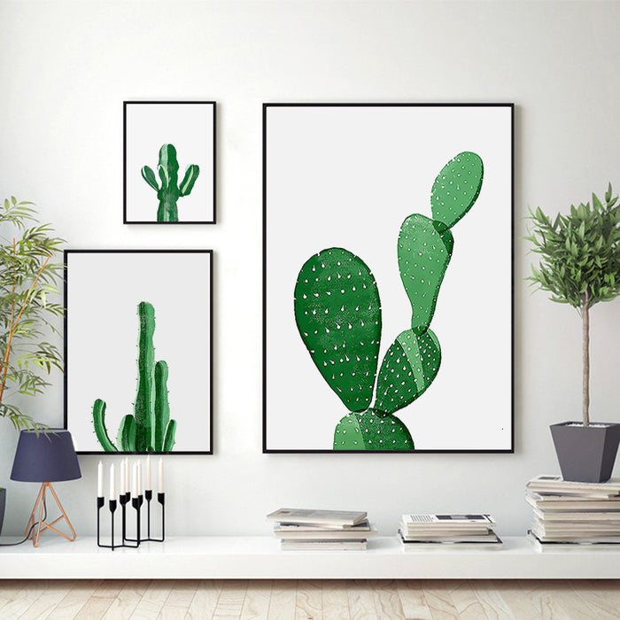 Scandinavia Cactus Plants - Canvas Wall Art Painting