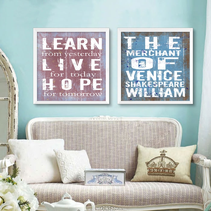 Vintage Inspiring Quotes - Canvas Wall Art Painting