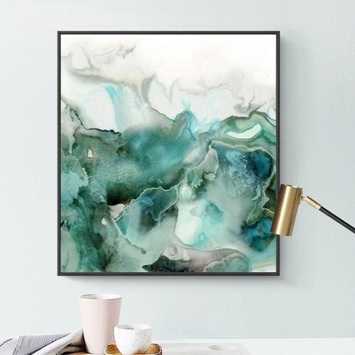Mint Sea Marble - Canvas Wall Art Painting