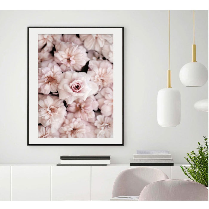 Pink Peony Floral Pictures Beauty Quotes - Canvas Wall Art Painting