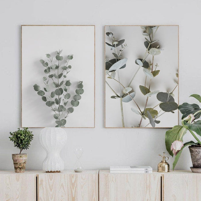 Botanical Eucalyptus Leaves - Canvas Wall Art Painting