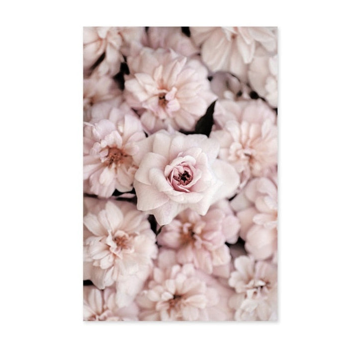 Modern Romantic Light Pink Peonies Flowers - Canvas Wall Art Painting