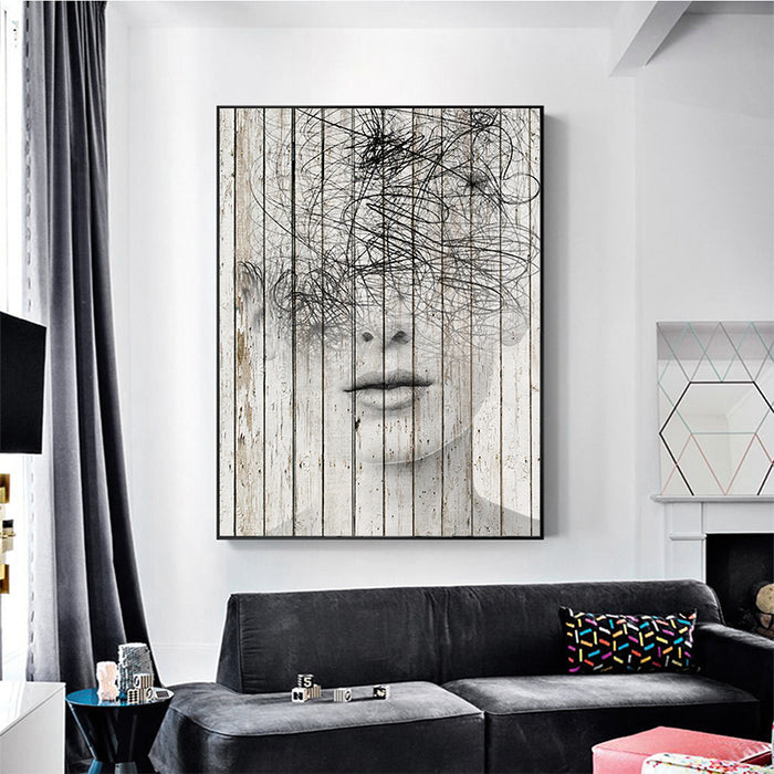 Abstract Figure Prints - Canvas Wall Art Painting