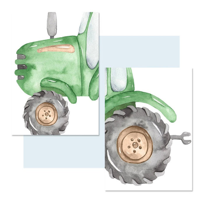Personalized Name Tractor Boys - Canvas Wall Art Painting