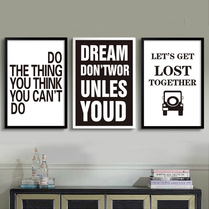 Modern Quotes Inspiring - Canvas Wall Art Painting