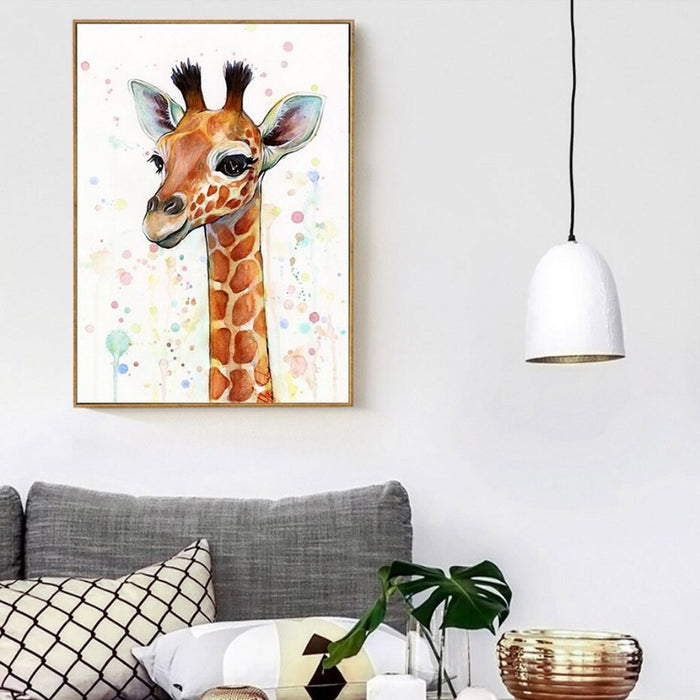 Baby Giraffe - Canvas Wall Art Painting