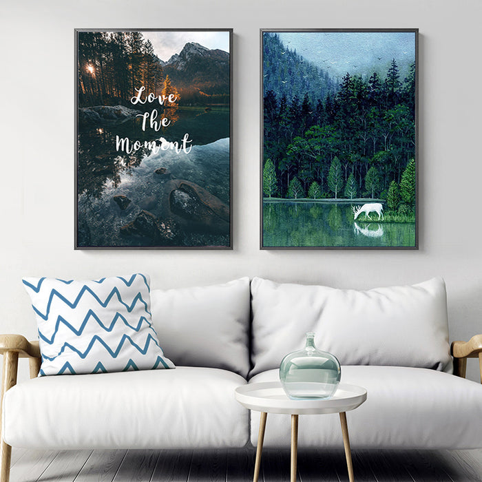 Nordic Natural Scenery Landscape Life Quote - Canvas Wall Art Painting