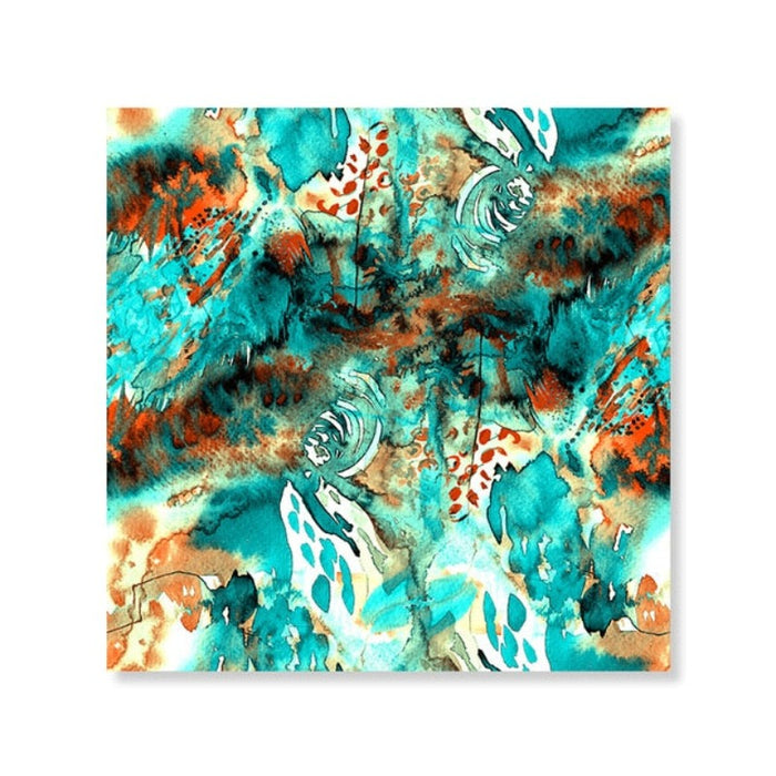 Blue Pink Floral - Canvas Wall Art Painting