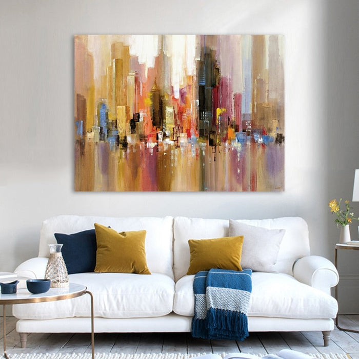 Reflection Of City - Canvas Wall Art Painting