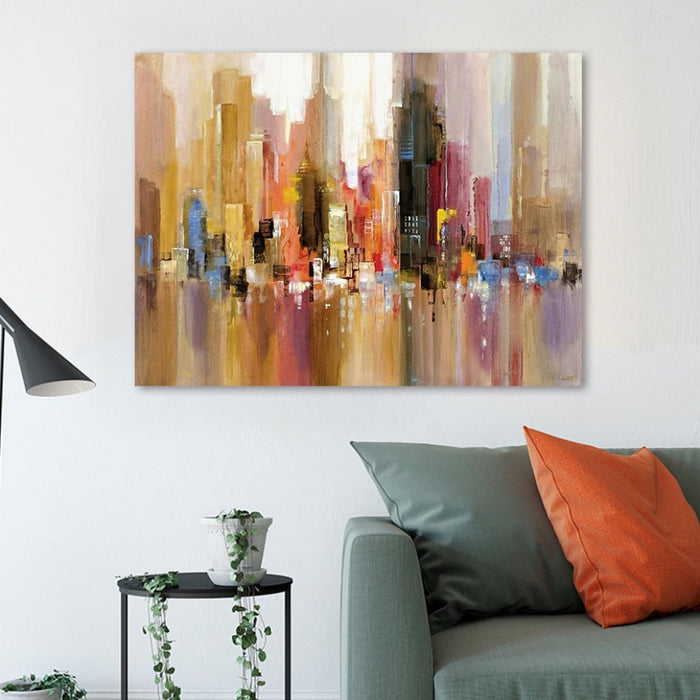 Reflection Of City - Canvas Wall Art Painting