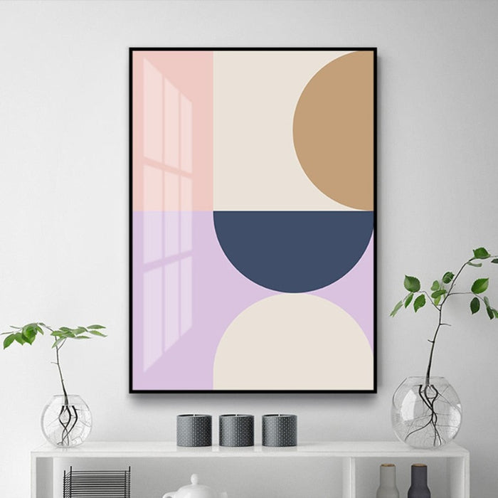 Geometric Color Block Poster and Prints - Canvas Wall Art Painting