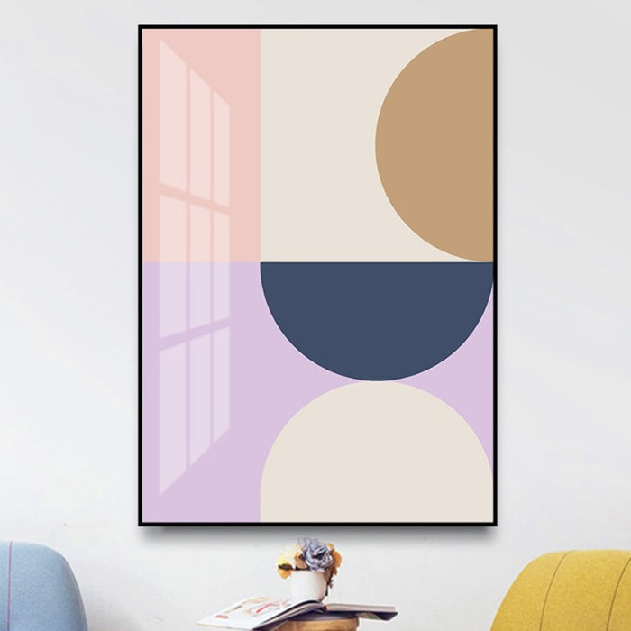 Geometric Color Block Poster and Prints - Canvas Wall Art Painting