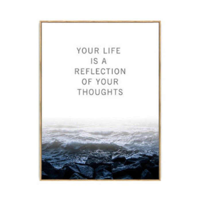 Nordic Seascape Inspiring Life Quote - Canvas Wall Art Painting