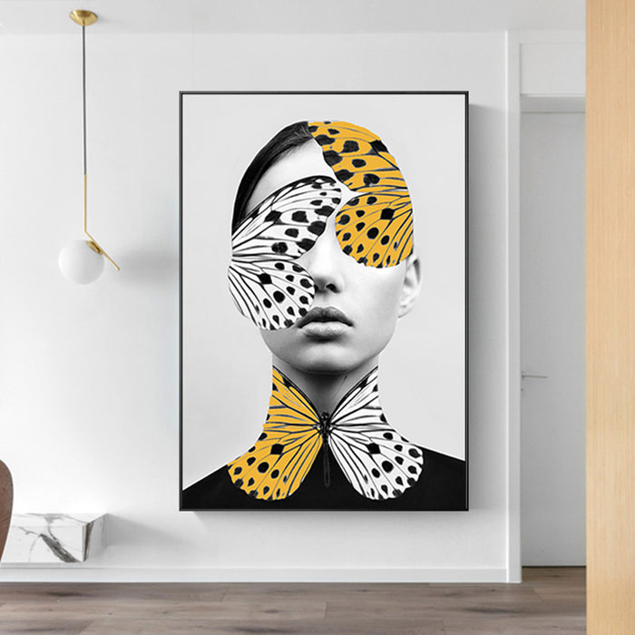 Abstract Creative Butterfly Women Wall Art Prints Poster - Canvas Wall Art Painting