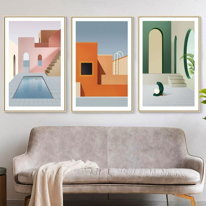 Colors Of City - Canvas Wall Art Painting