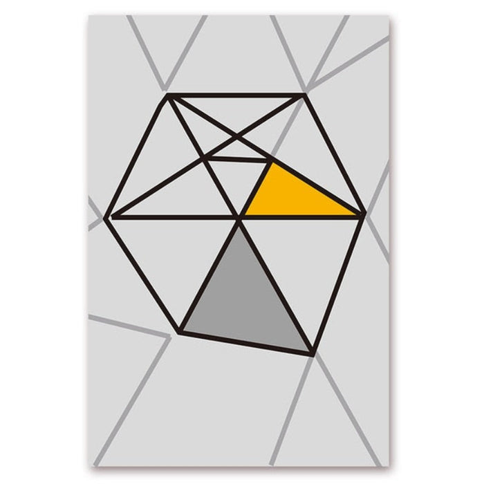 WHY WHY & TRIANGLES - Canvas Wall Art Painting